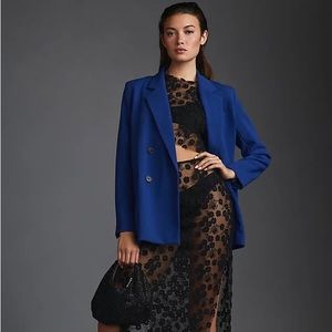 NWT Anthropologie Maeve Double Breasted Blazer sz 0 XS